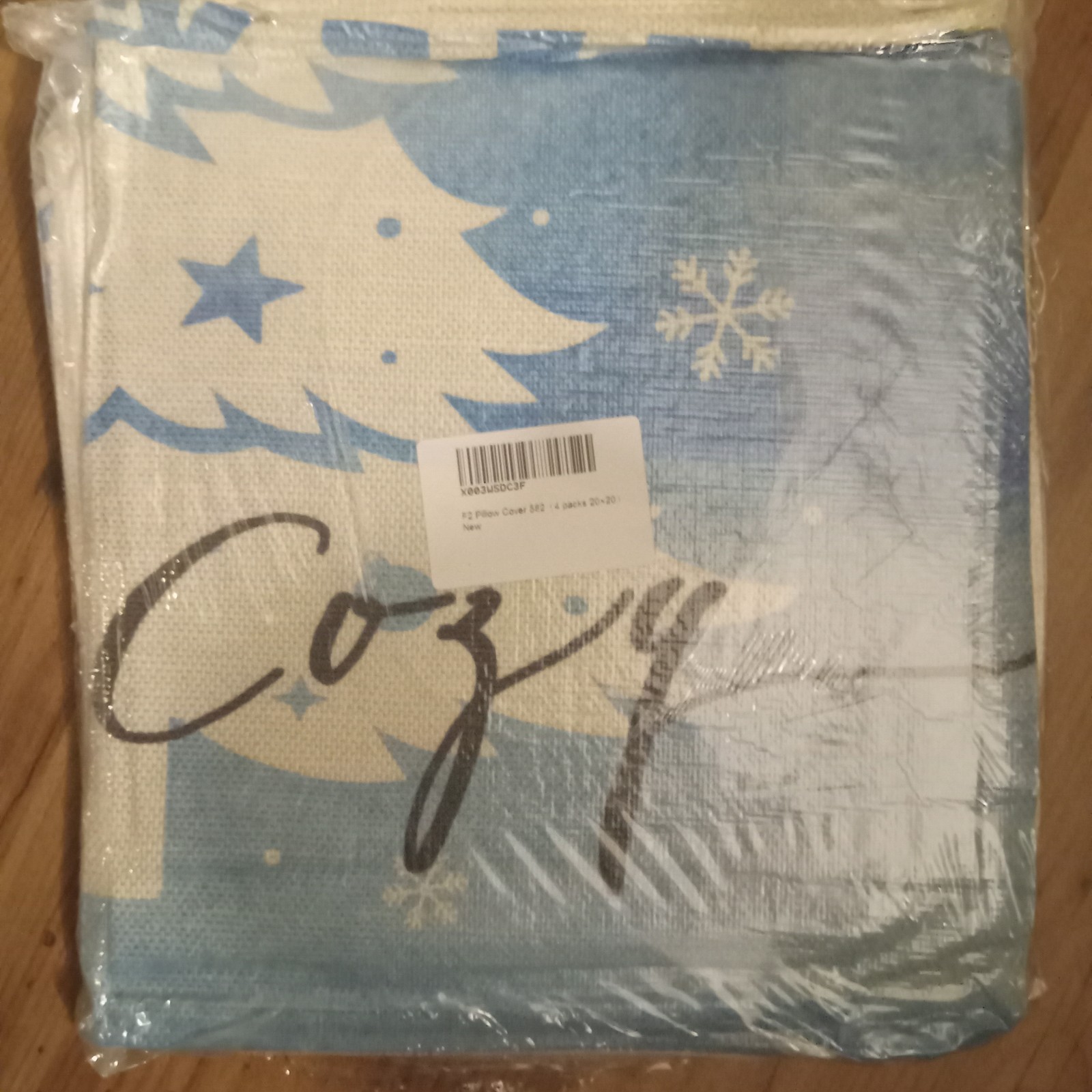 Fahrendom Winter Snowflake Decorative Throw Pillow Covers 20 x 20 Set of 4, Let