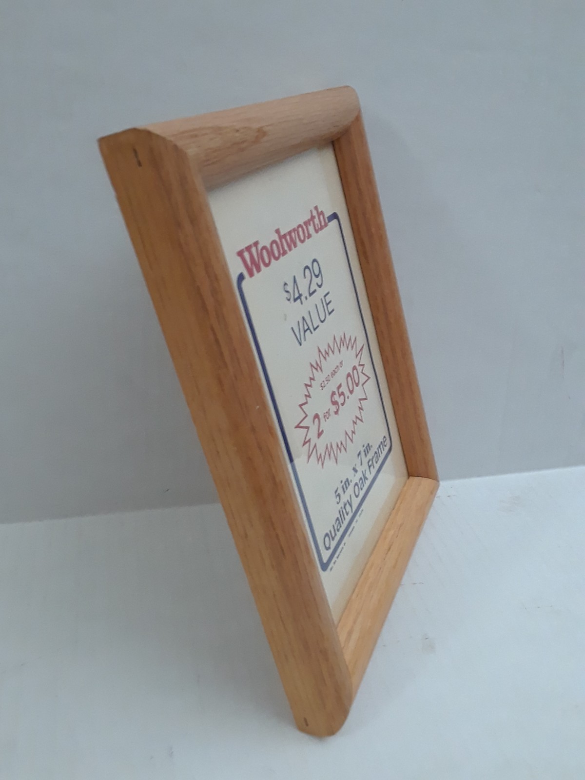 NOS 1950’s Vintage 5×7 in Woolworth’s Dept. Store Wooden Wall Photo Frame
