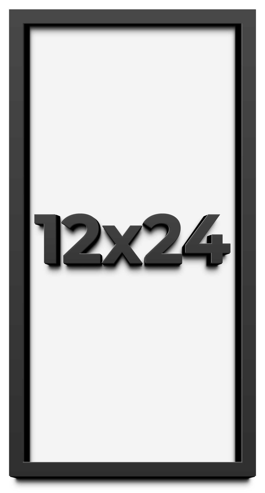 12×24 Shadow Box Frame Black | 2 Inches Deep Real Wood Contemporary Shadowbox Di