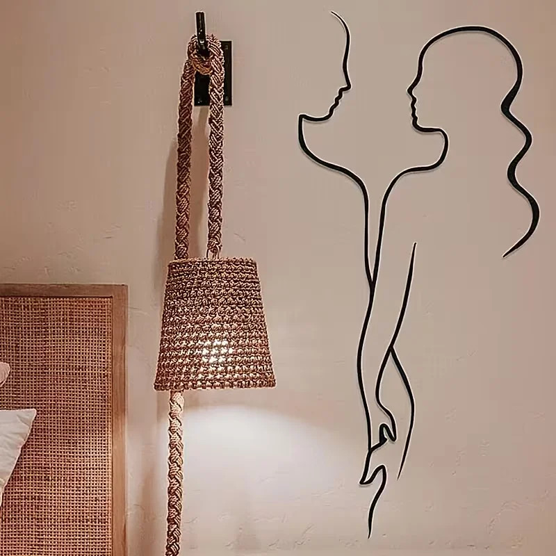 Abstract Couple Wall Decal Removable Sticker for Bedroom Living Room