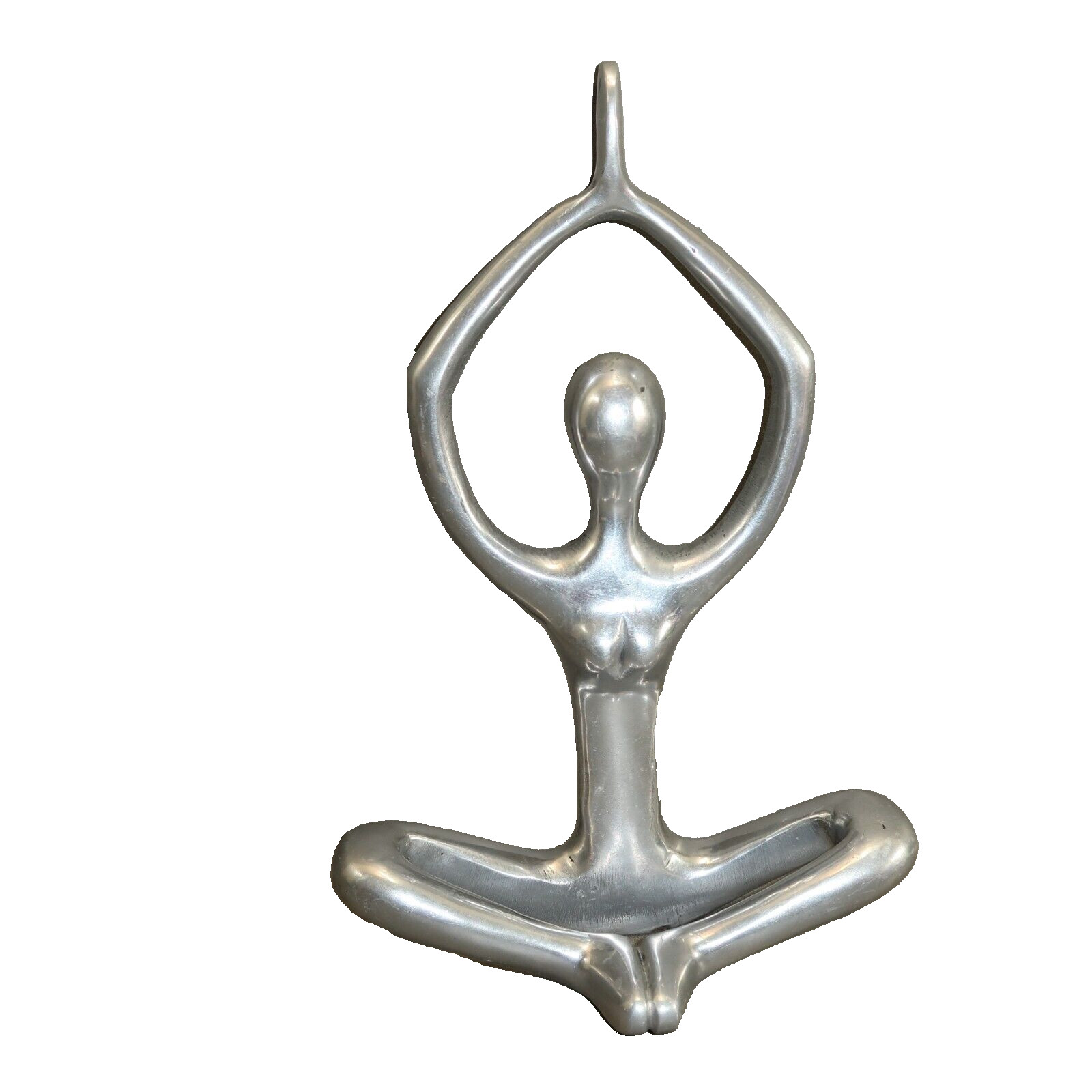 9″ Silver Namaste Zen Yoga Metal Figure Statue