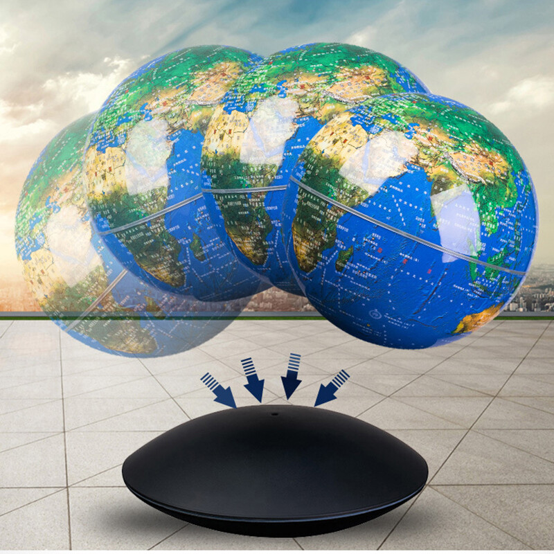 Magnetic Levitation Floating Globe Light LED World Map Rotating Night Lamp NEW