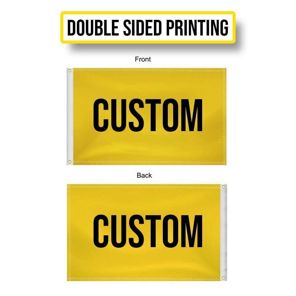 Custom Double-Sided Pole Flag – Personalized IndoorOutdoor Decor 3×2 5×3 Sizes