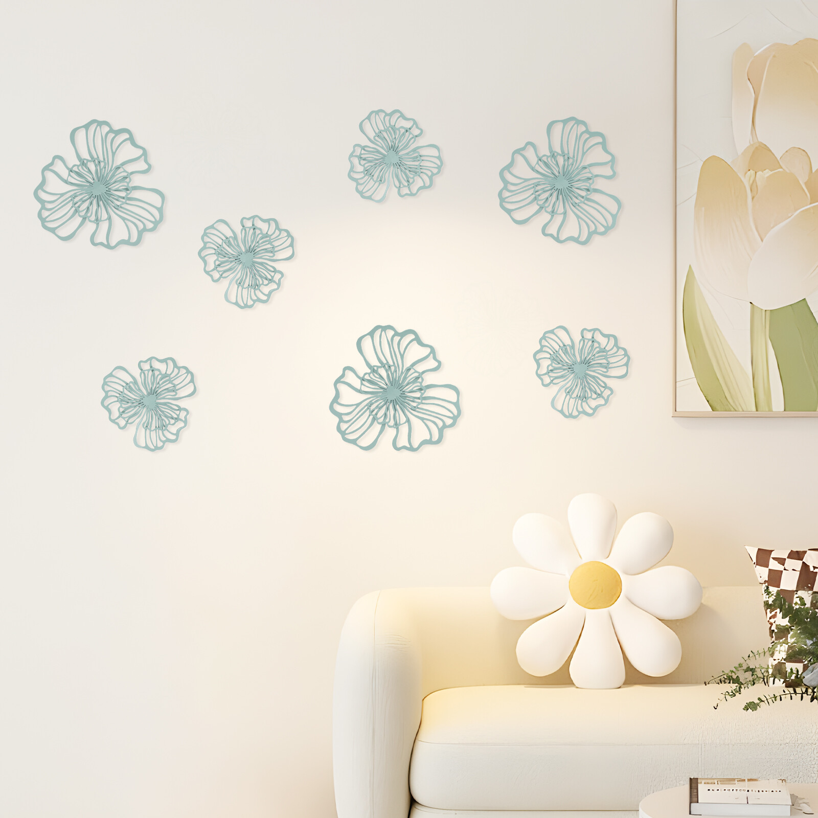 7-Piece Metal Wall Decor Wall Hanging Wall Art Decor for Living Room and Bedroom