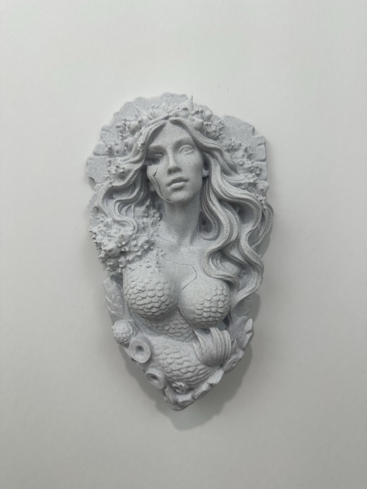 Gothic Siren Mermaid Wall Sculpture Mythology Sea Goddess Nautical Fantasy Decor