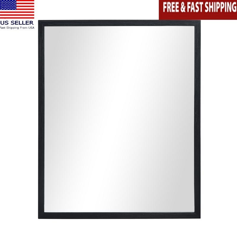 23X29 in Rectangular Wall Mirror Plastic Frame Versatile Hanging Home Decor New