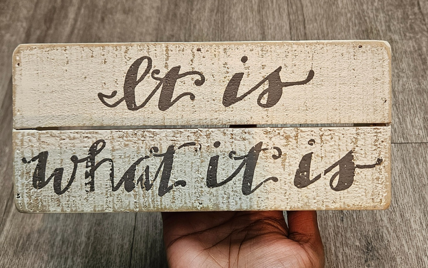 It Is What It Is Rustic Wood Wall Decor Hanging Sign Plaque Primitive Country