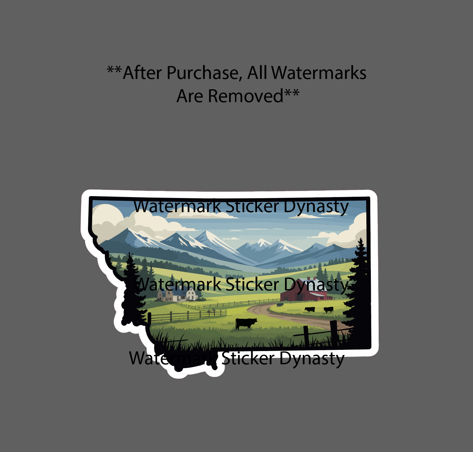 Montana Sticker Waterproof Decal State Rural Farm Travel Outdoor Gift NEW