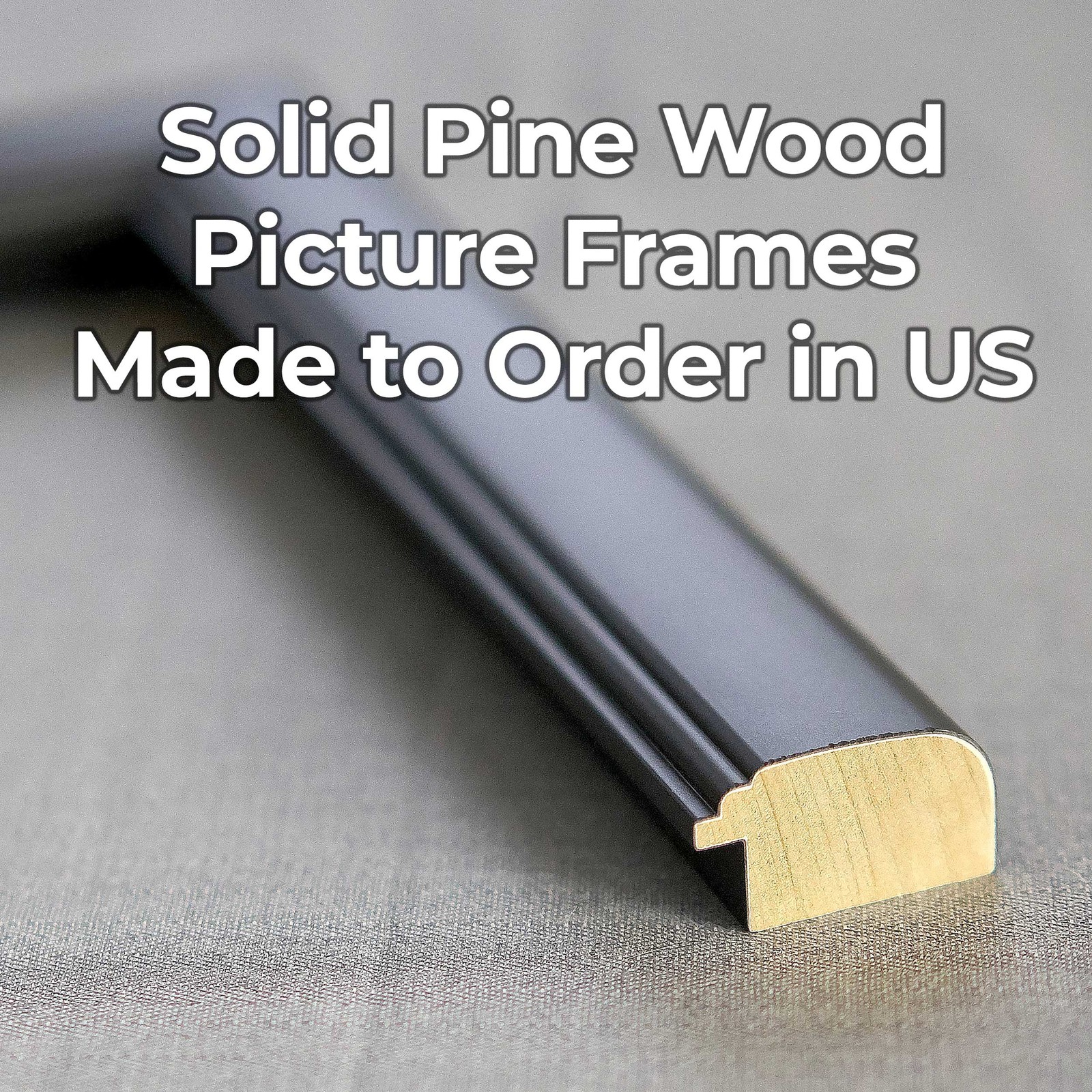 12×20 Frame Black Passaggi Solid Wood Picture Frame Width 1.5 Inches | Interior