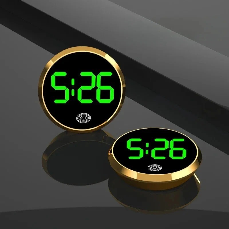 Car Dashboard Digital Clock Mini Electronic Vehicle Dash Clock LED Display