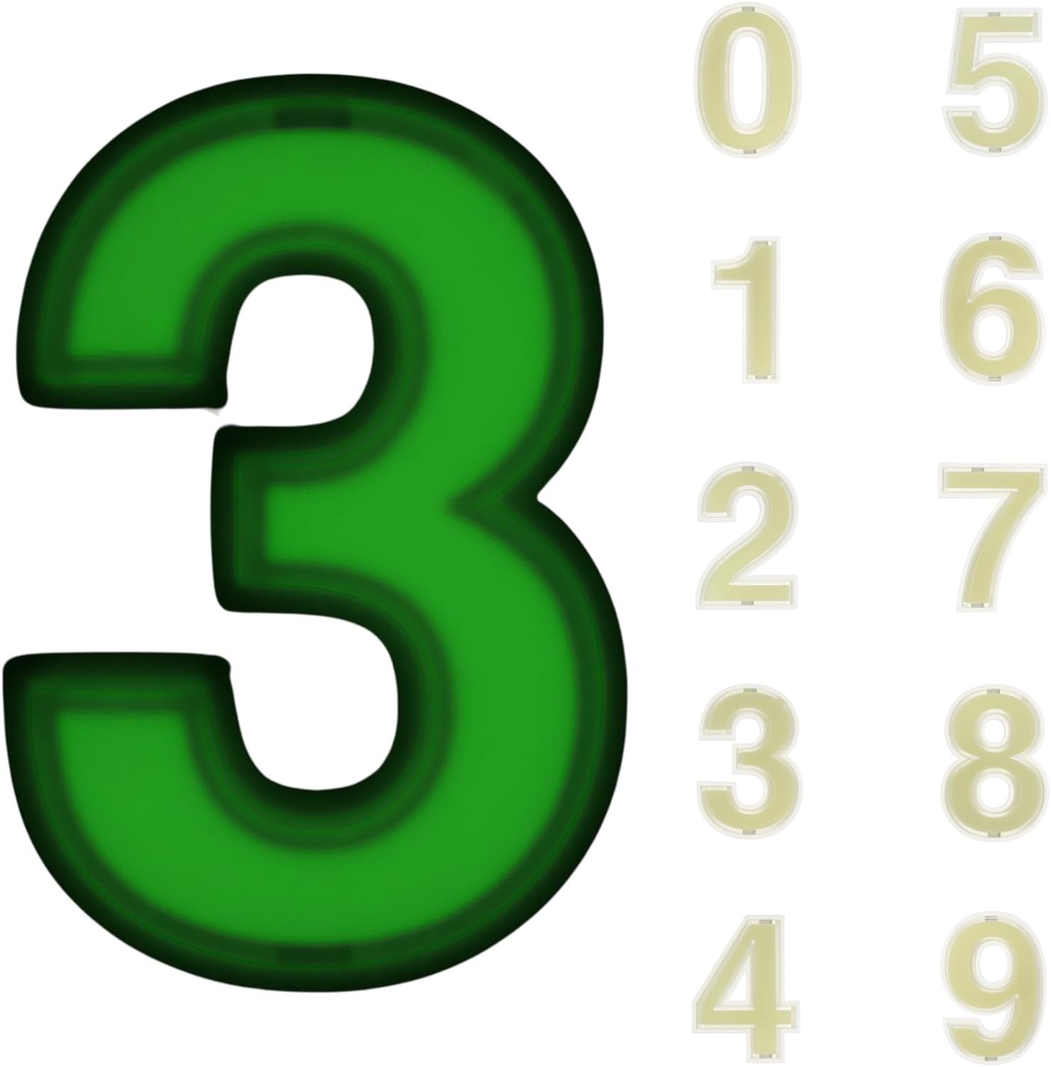 Solar House Numbers Waterproof – Self-Charging, No Batteries, No Solar Panels, N