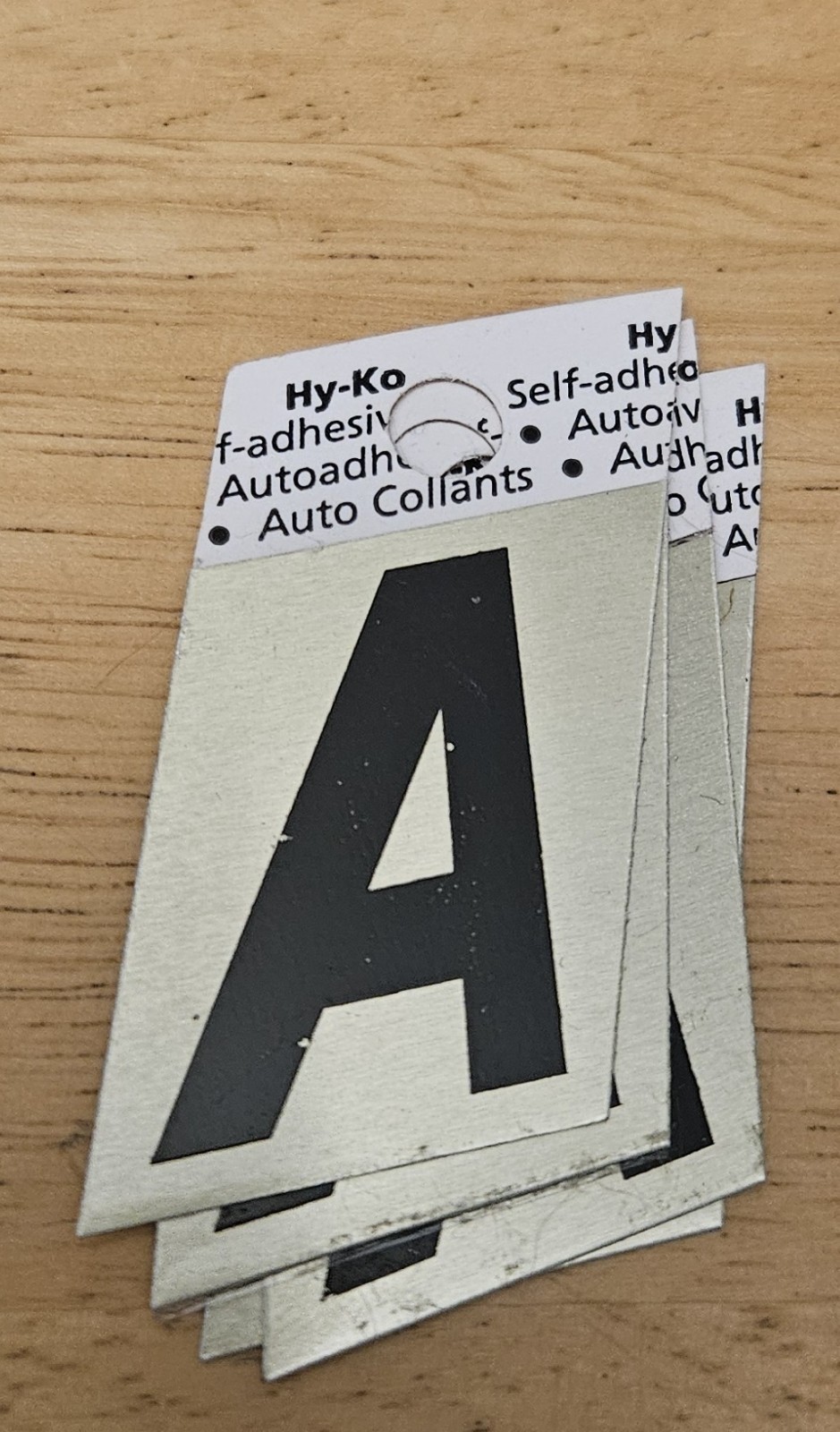HY-KO 1-3/8”” Self-Adhesive GR-10 Aluminum Angle Cut Letter Number Weather-Resi