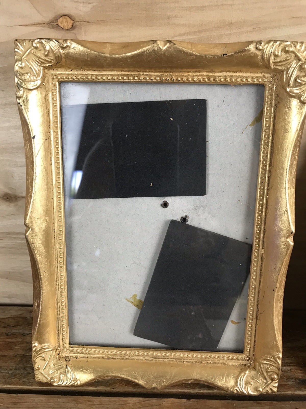Vintage Gold Picture Frames Gallery Wall Resin Plastic Ornate Lot of 3 8×6″ 7×6″