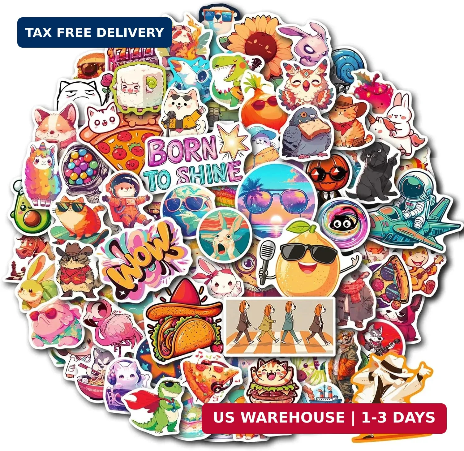 400Pcs Cute Water Bottle Stickers for Teens Adults, Funny Waterproof Vinyl Decal