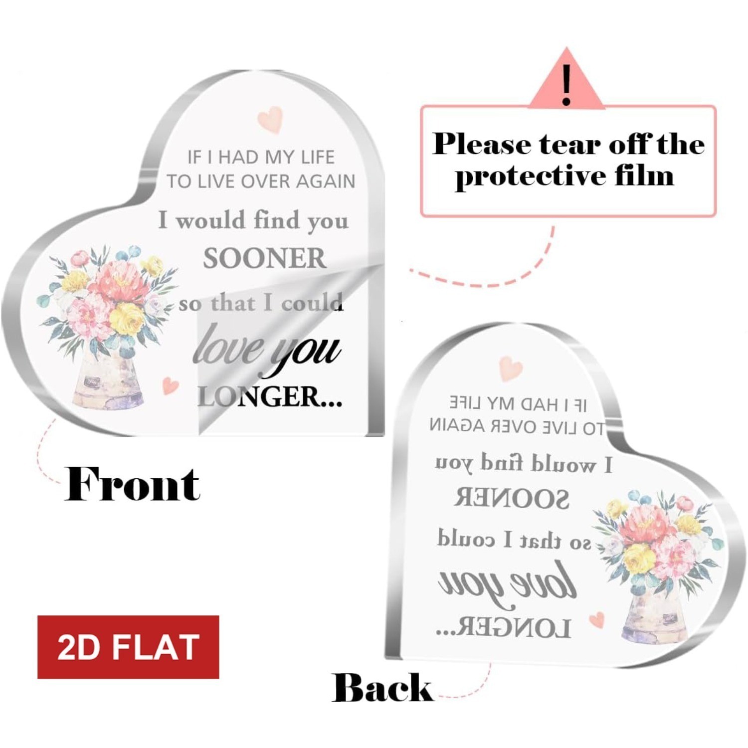 Good Neighbor Blessing Heart Acrylic Plaque Decor Grateful Neighborhood Gift