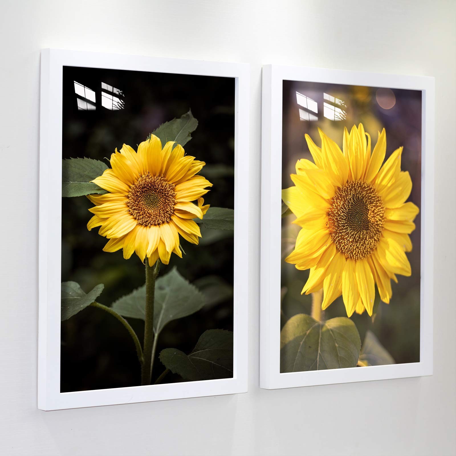 16×20 Frame White Solid Wood With Mat 12×16 Wall Picture Poster Photo framesR