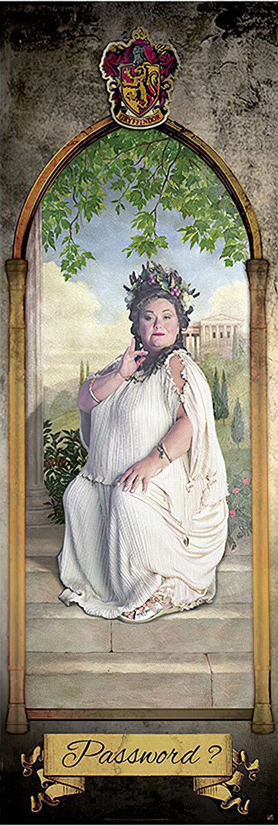 Harry Potter – Door Movie Poster / Print (The Fat Lady – House Gryffindor)