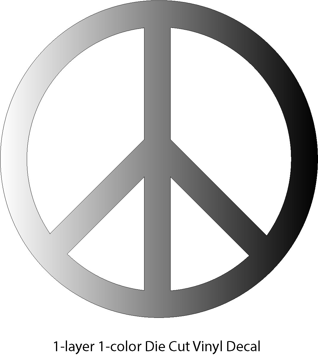 2″ – 24″ Peace Sign Die Cut Vinyl Decal Sticker – Made in USA Same Day Shipping