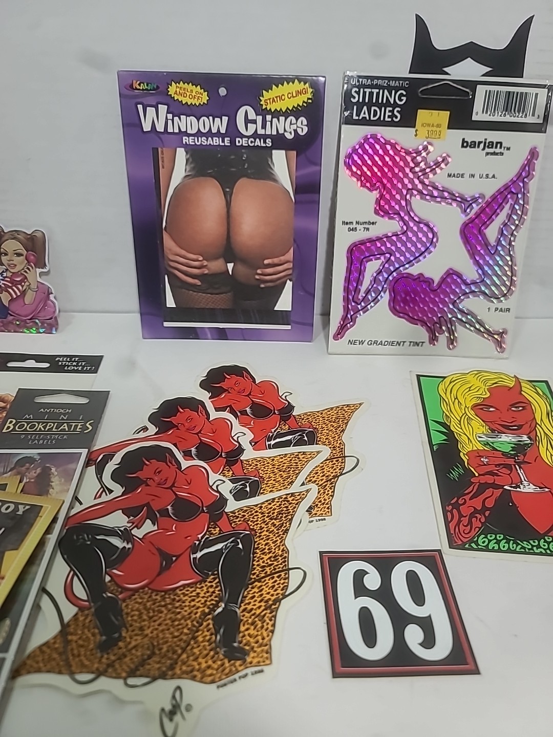 Adult 18+ Sticker Card Collection Lot Over 10 Some From Hot Topic Spencers
