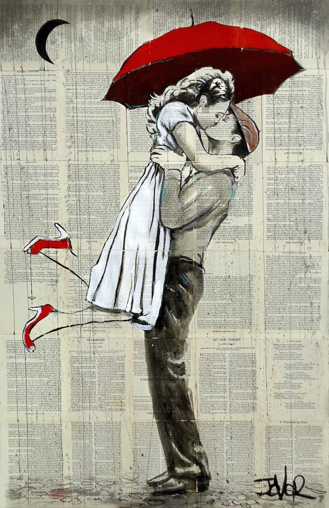 Those Days Couple, Loui Jover, Wall Decor Home Art Print Poster 14″ x 11″ 1002