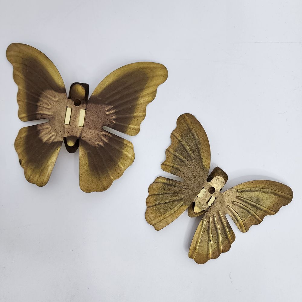 Decorative Wall Butterflies Lightweight Metal – Set of 2
