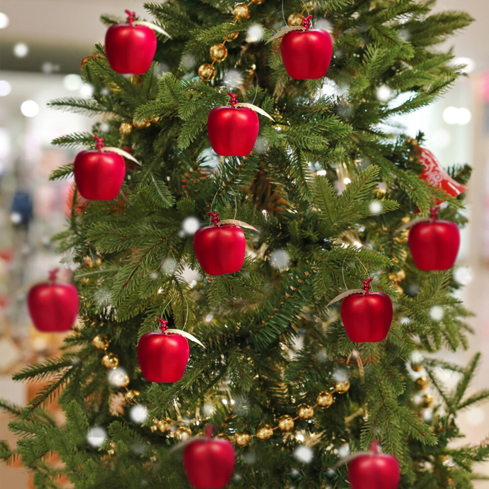 24 Pcs Christmas Tree Apple Pendant Ornaments for Ornamentsapple