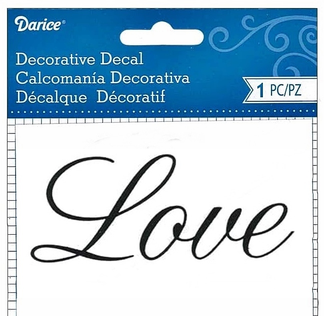 YOUR CHOICE LOVE (script) or LIVE LAUGH LOVE (print) DECORATIVE DECAL RUB ON New
