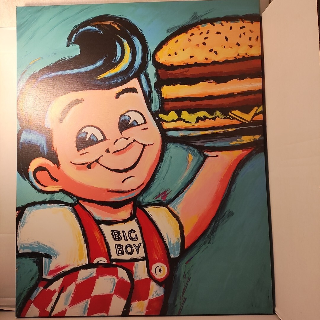 Big Boy’s Canvas Print Office Restaurant Garage Wall Art 29″ In Height