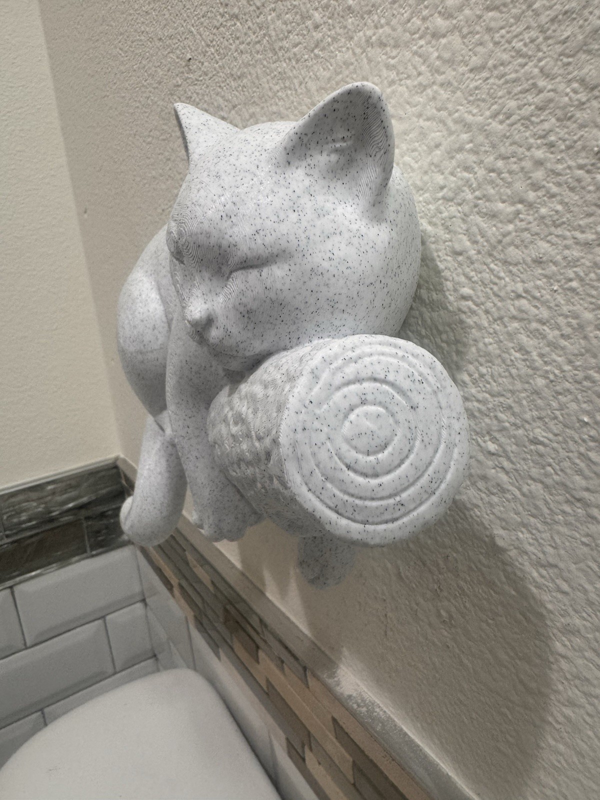 Sleeping Cat on Branch 9” Wall Sculpture Cute Animal Home Decor Cat Lover Gift