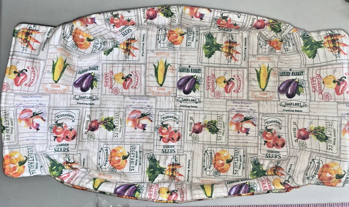 Large Thick Double Sided Deep Vegetable Basket Liner Fabric Garden 100% Cotton