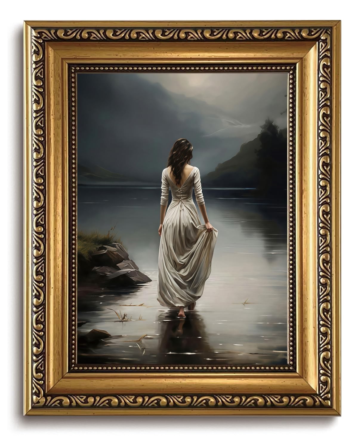 Vintage Gold Framed Wall Art – Dark Academia Decor Victorian Gothic Wall Art