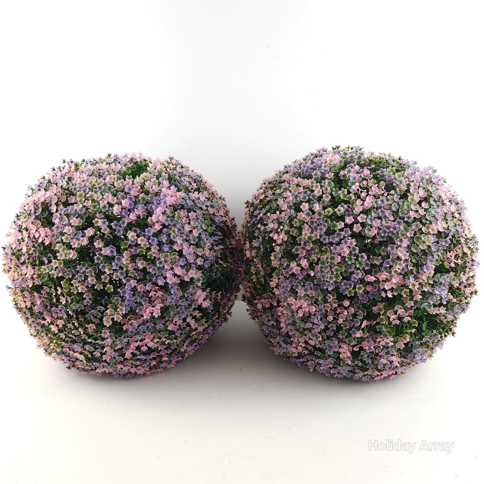 Wicker Park Set of (2) 13″ Faux Flower Indoor/ Outdoor Garden Spheres Light Pink