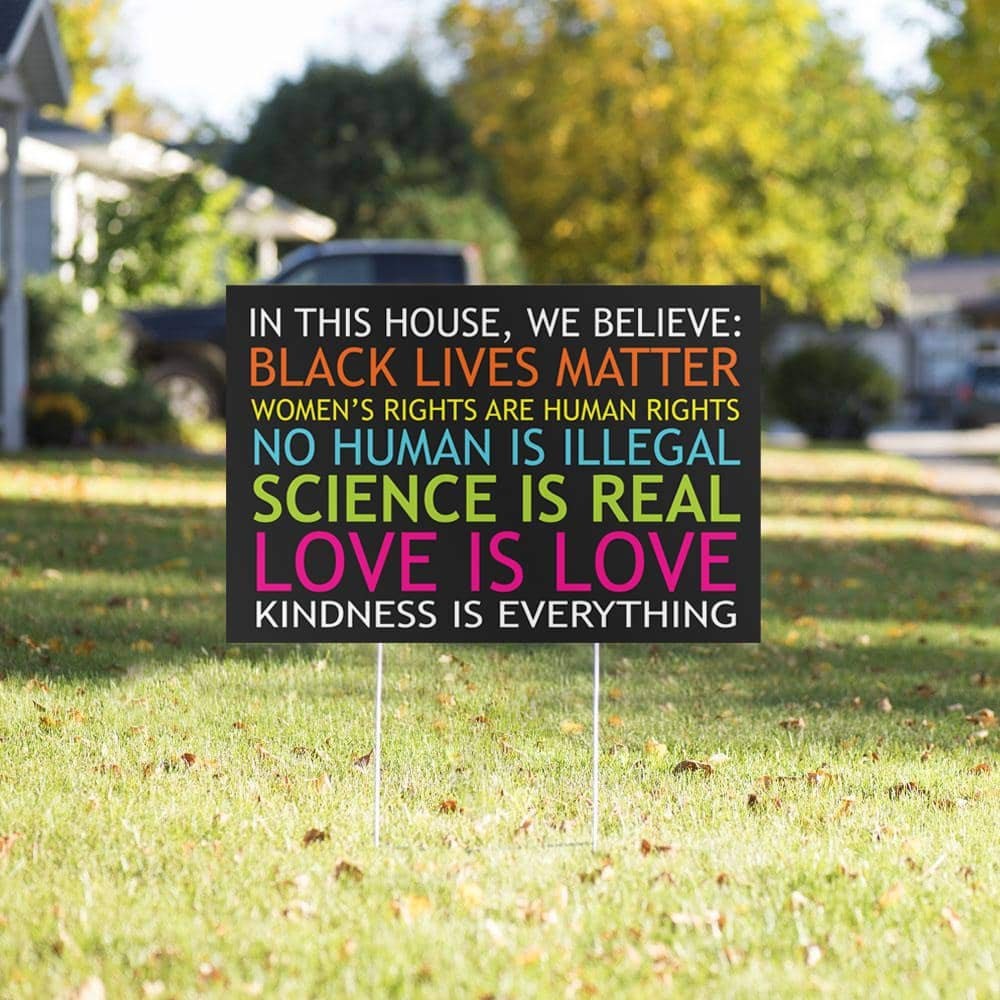Black Lives Matter Yard Sign, In This House We Believe Yard Sign, Love is Lov…