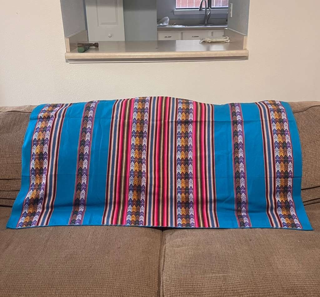 Authentic Peruvian Aguayo Blanket – Handwoven Andean Textile