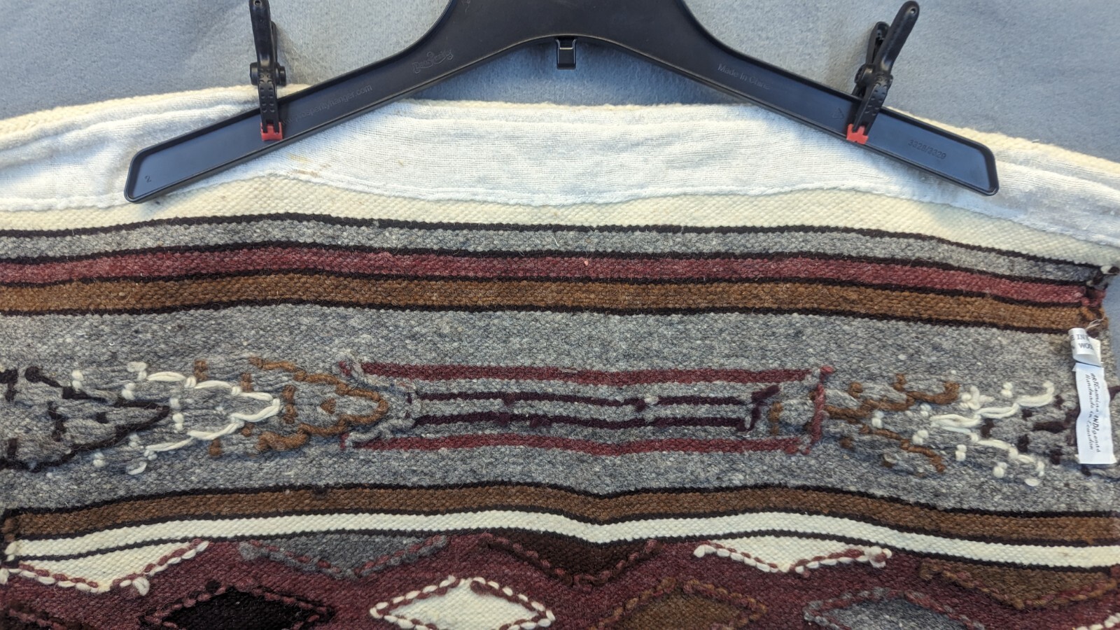 Rug Wall Hanging Table Fringe 18 X 35 Modern Contemporary Hippie Boho Ecuador