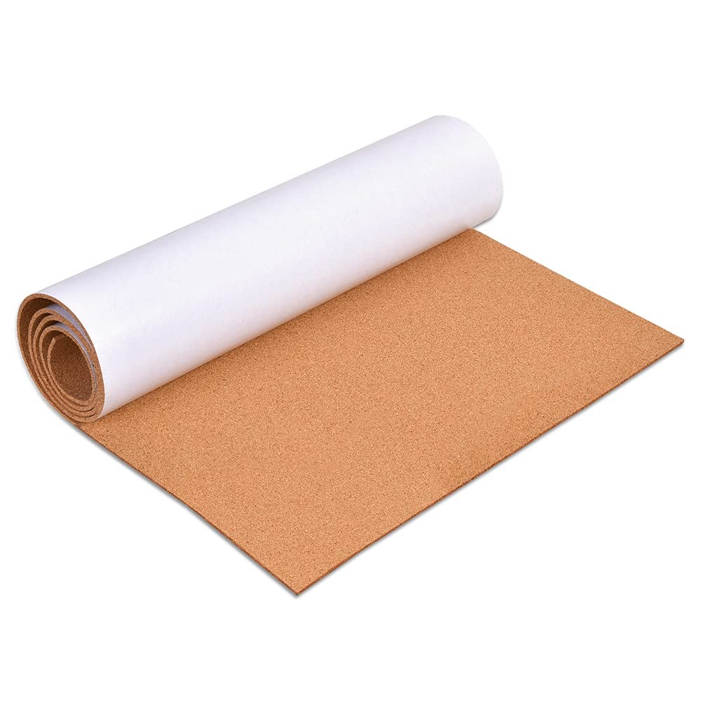 1/8 In Thick 11.8×70 In Self Adhesive Cork Board Roll Wall Bulletin Panel