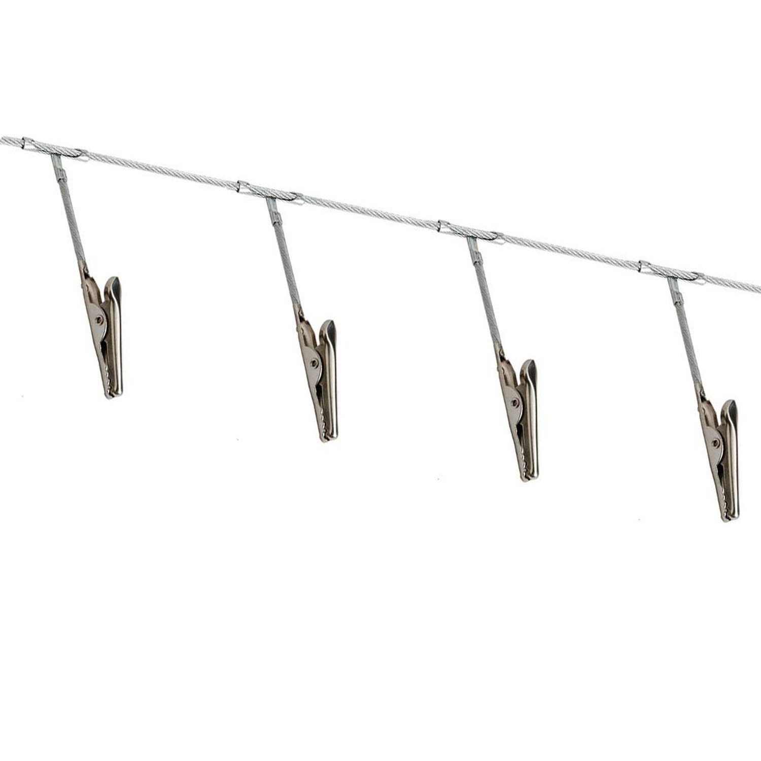 Multi-Purpose Steel Wall Hanging Display Wire Rod with 12 Clips Wall Mounted …