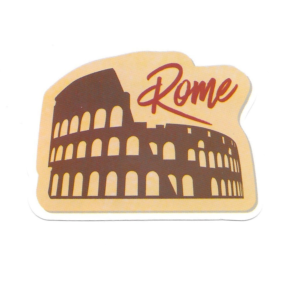 Rome Colosseum Italy Vinyl Sticker Travel Souvenir Roman Landmark Decal Laptop