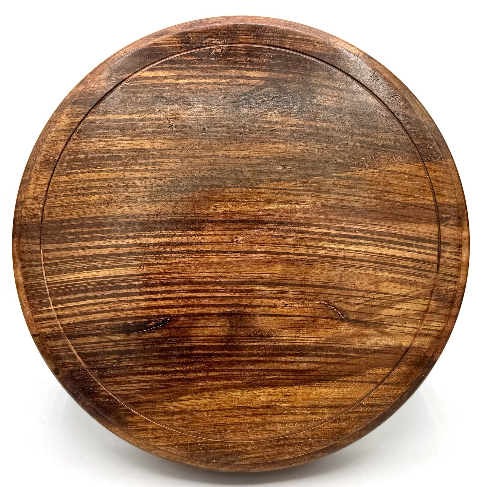 Decorative Pakistani Hand Carved 5 Compartment Lidded Wood Bowl Floral, 11.5″