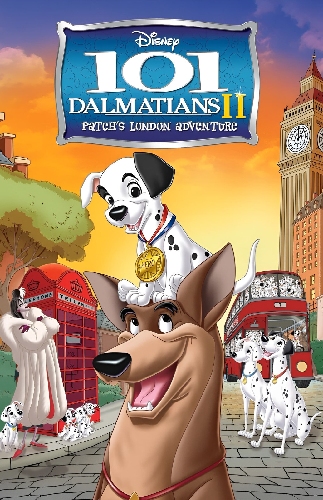 AA0032 101 Dalmatians II Patchs London Adventure 2002 Dogs Movie Poster 11×17