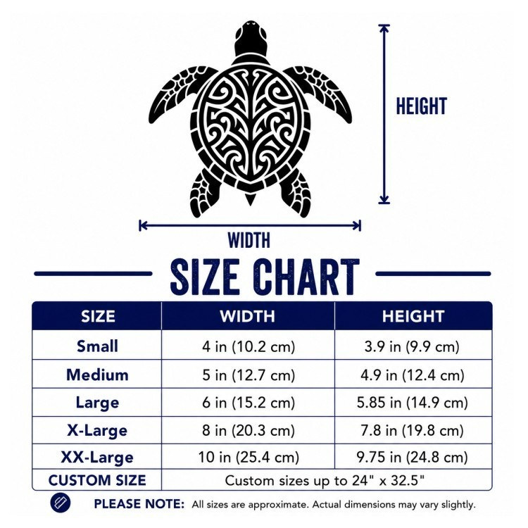 Hawaiian tribal Honu Sea Turtle Vinyl Decal Sticker | Car Window Laptop |