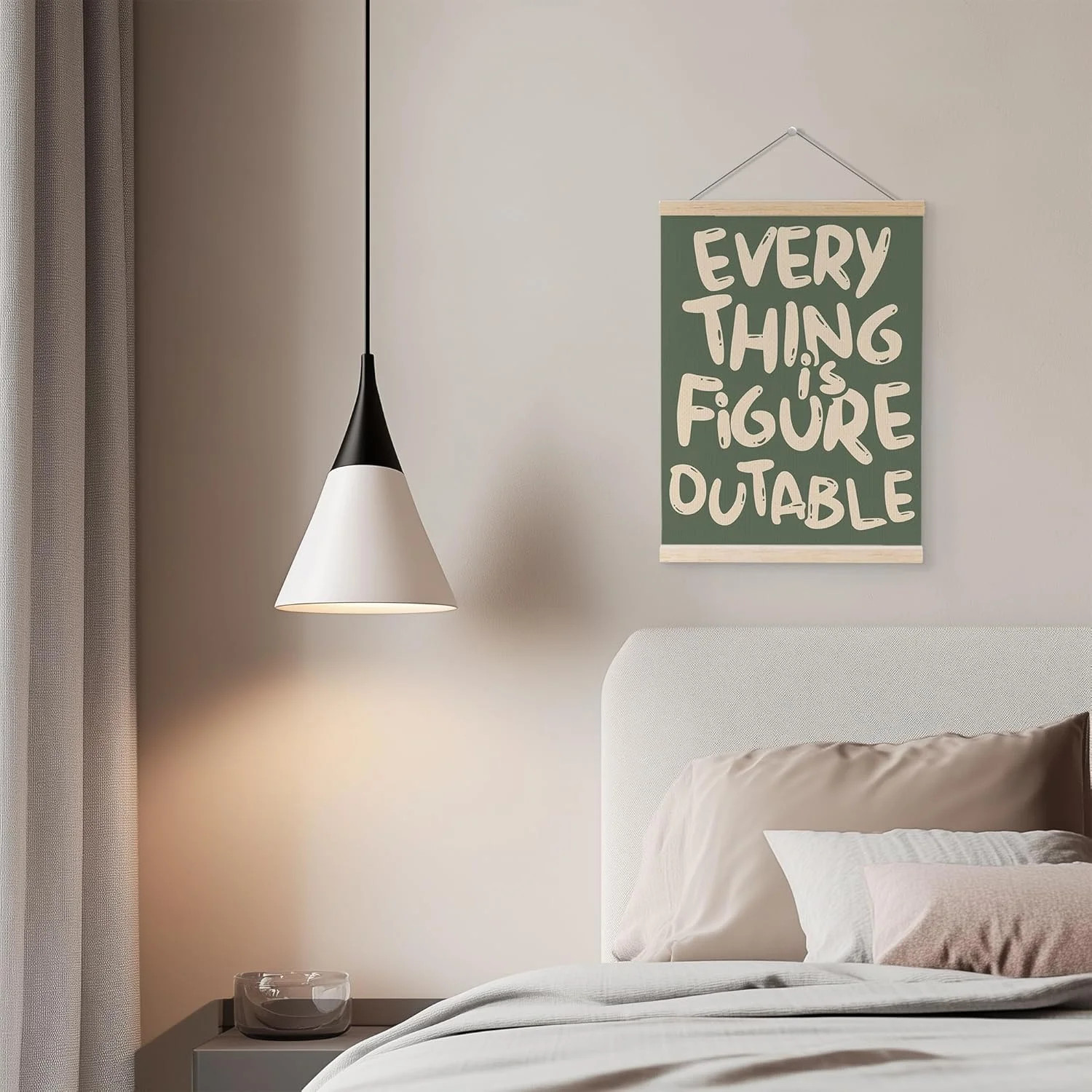 Everything is Figureoutable Inspirational Wall Art Poster Frame Office Decor