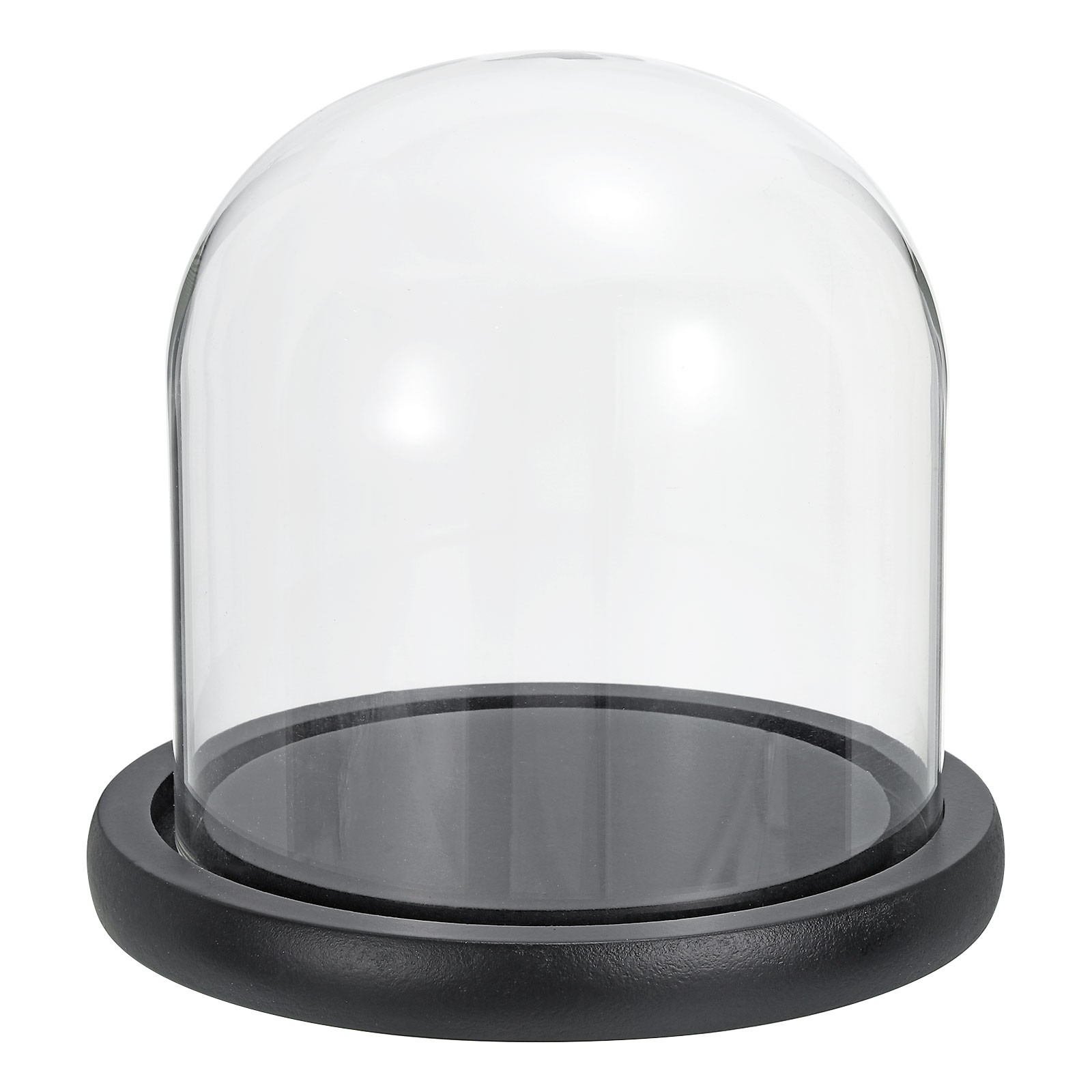 6.1″x5.9″ Clear Cloche Glass Dome Glass Bell Jar Display with Wooden Base