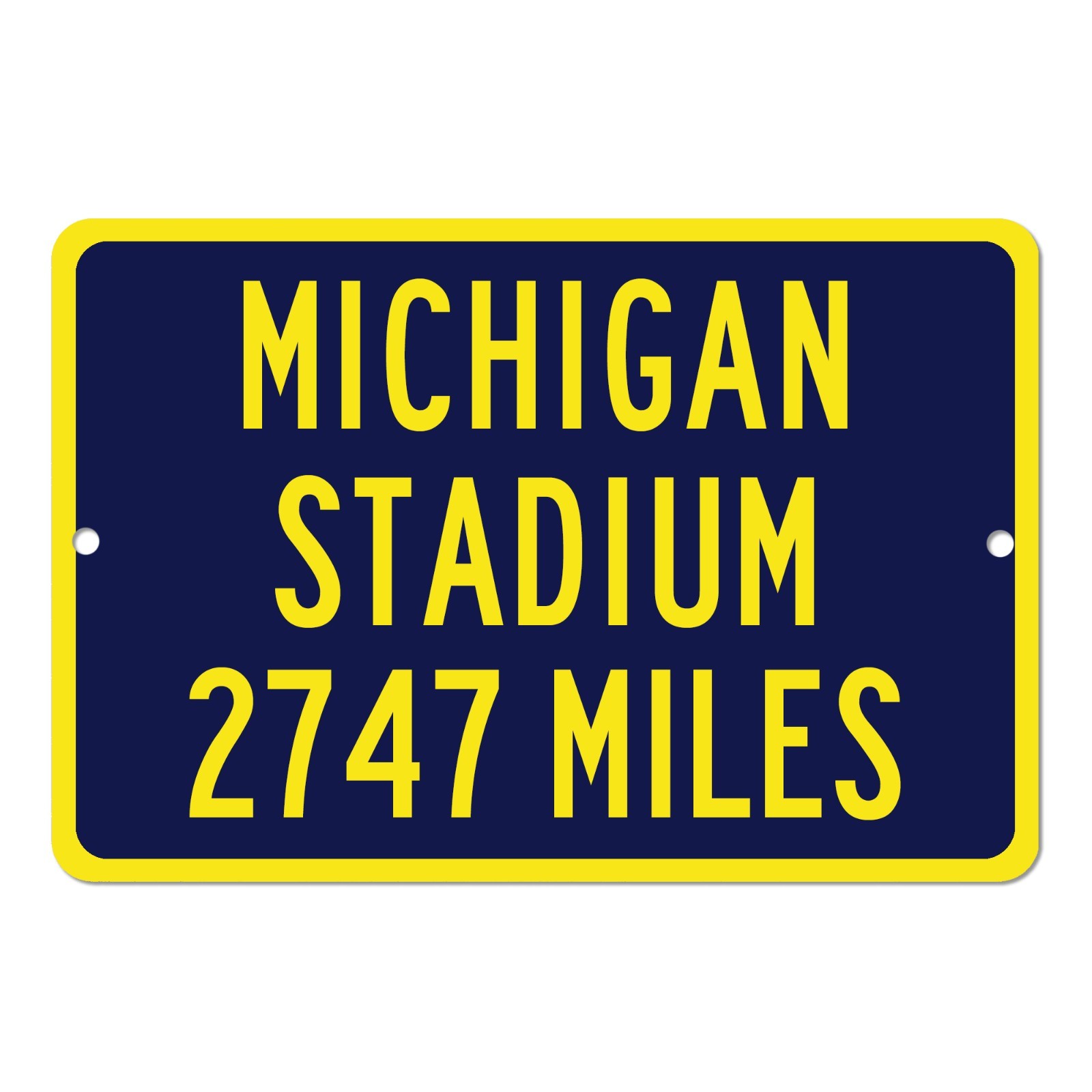 Michigan Stadium Custom Distance Mileage Sign Michigan Wolverine Football Gift