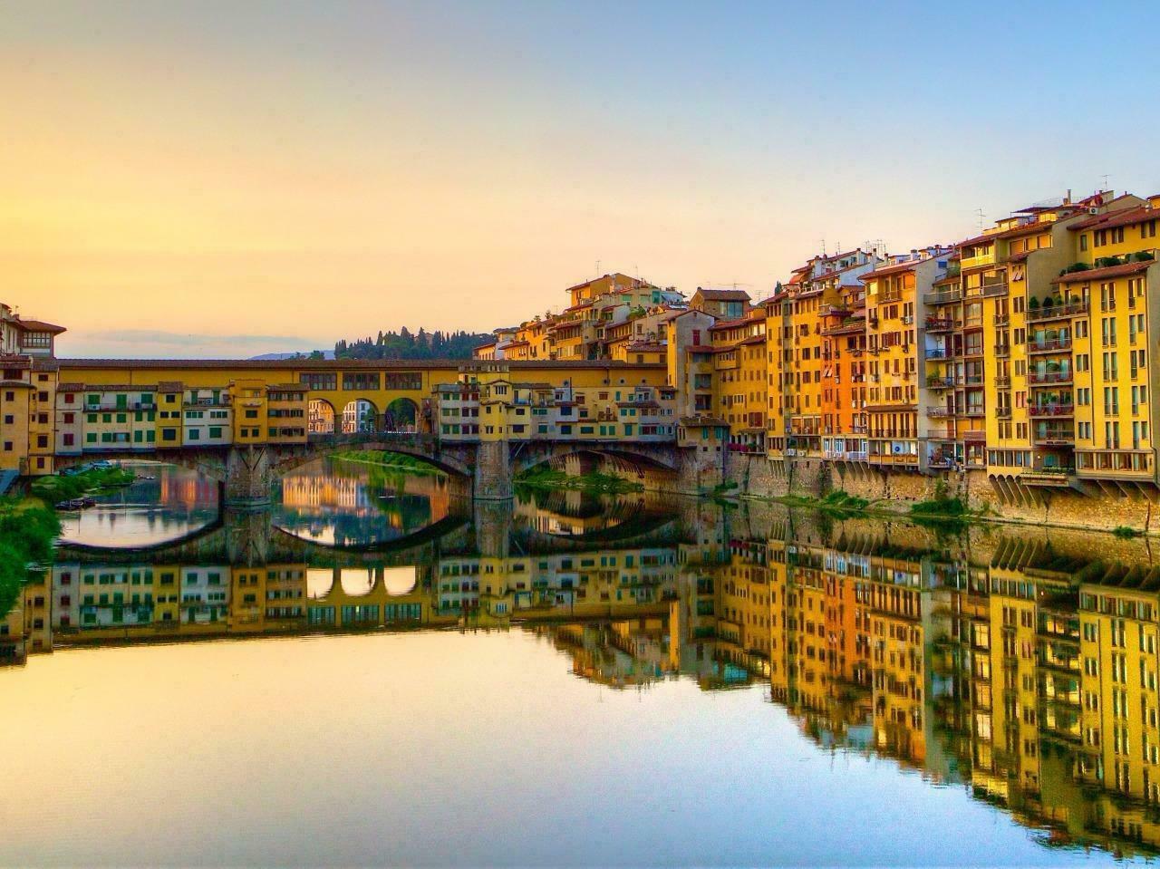 FLORENCE ITALY SKYLINE GLOSSY POSTER PICTURE PHOTO PRINT ponte vecchio view 3586