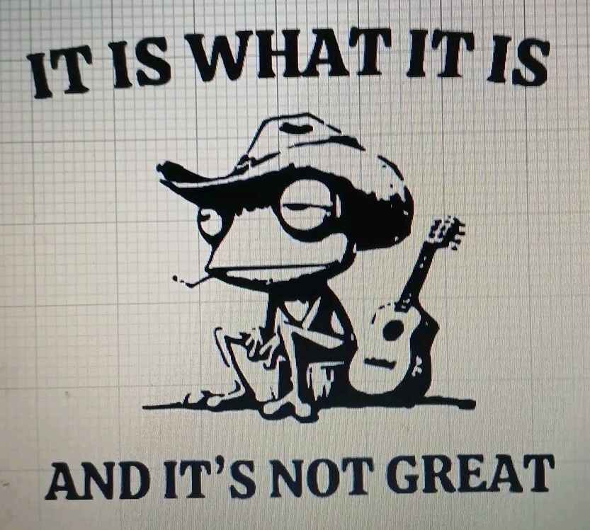It Is What It Is Not Great Frog Decal