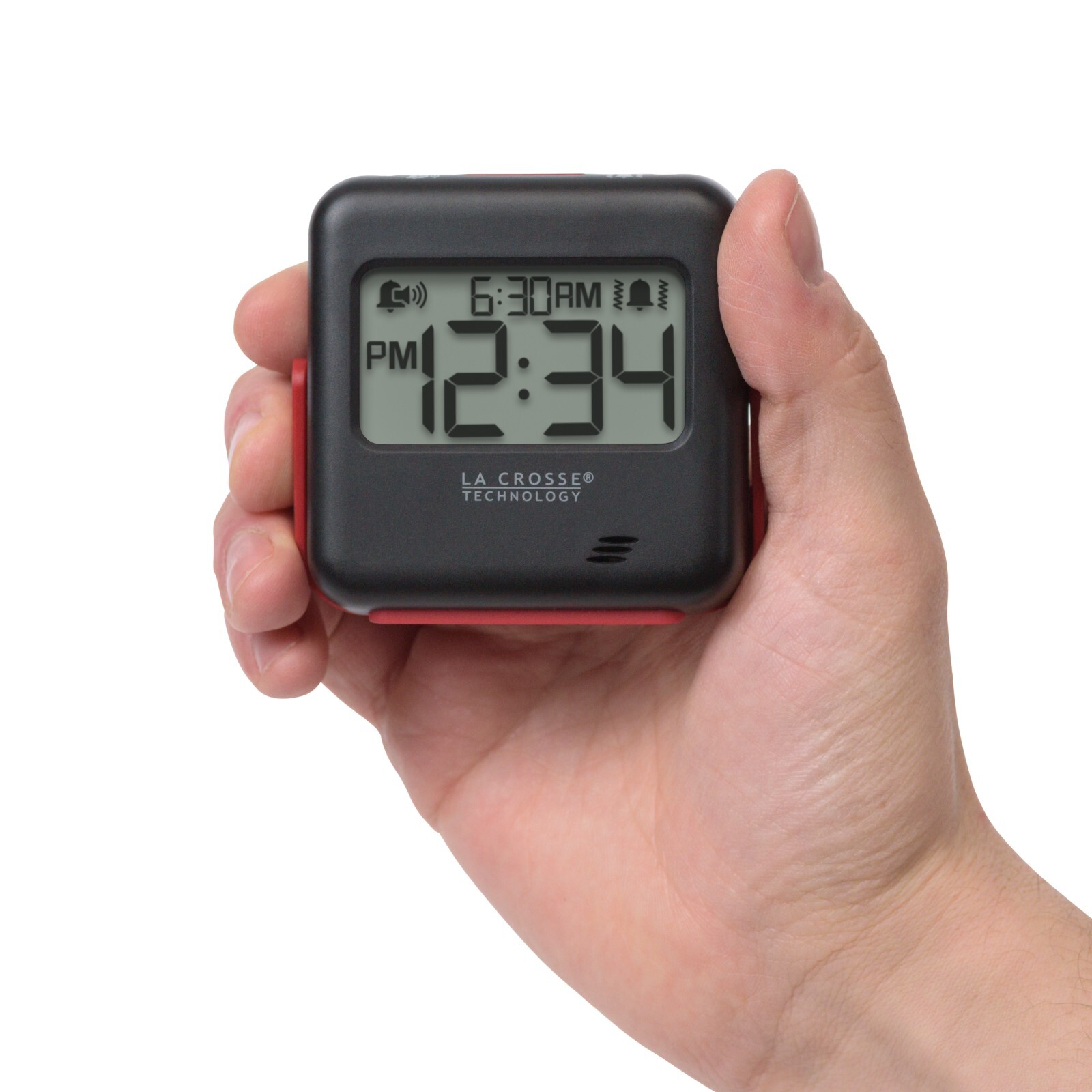 617-147 La Crosse Technology BUZZ Vibration Battery Powered Digital Alarm Clock