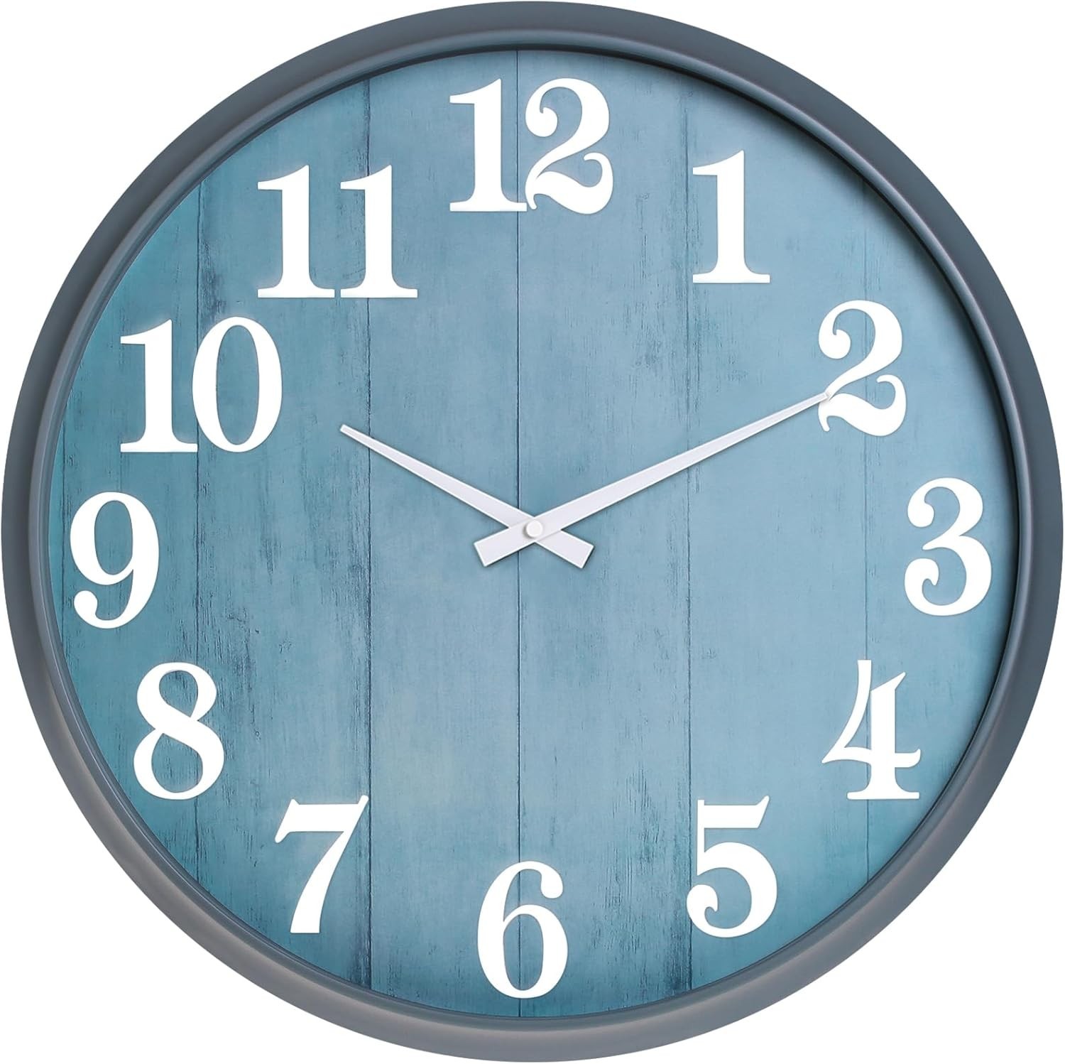 18 Inch Large Outdoor Wall Clock, Waterproof Indoor Outdoor Decorative Clock wit