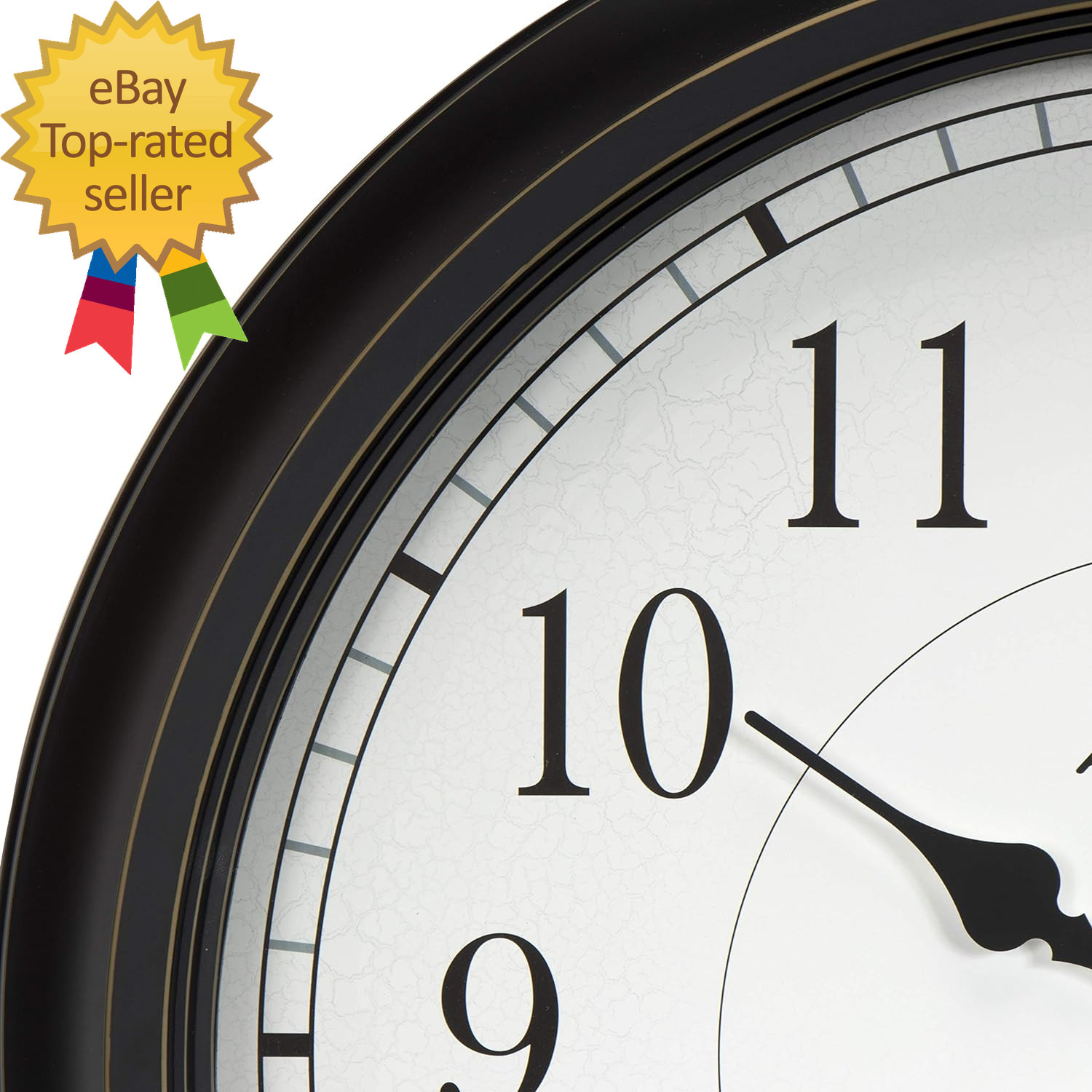 75473 24 Inch Weathered Black Wall Clock with Thermometer and Hygrometer