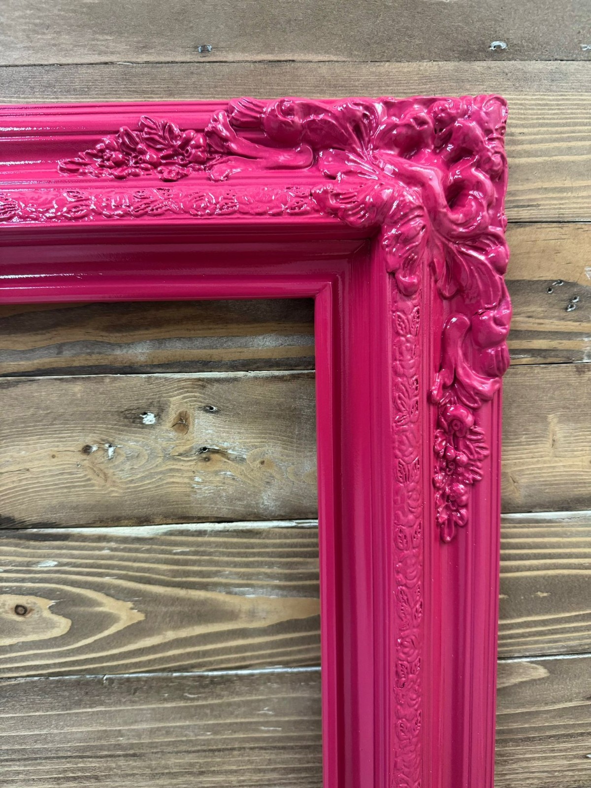 24 X 30 In Stock-Traditional compo XL ornate corners wood frame, HOT PINK